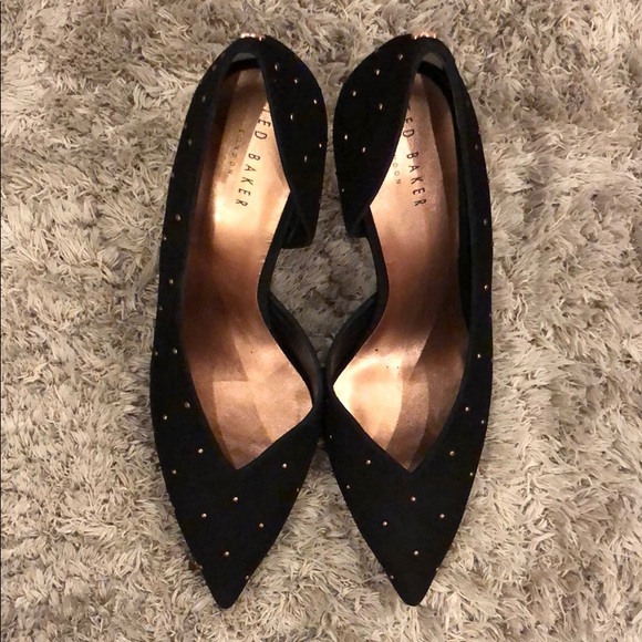 Ted Baker Daphne D’Orsay Studded Suede Pump NWT - Picture 2 of 12